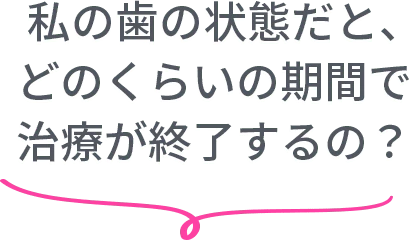 どのくらいの期間で治療が完了するの？