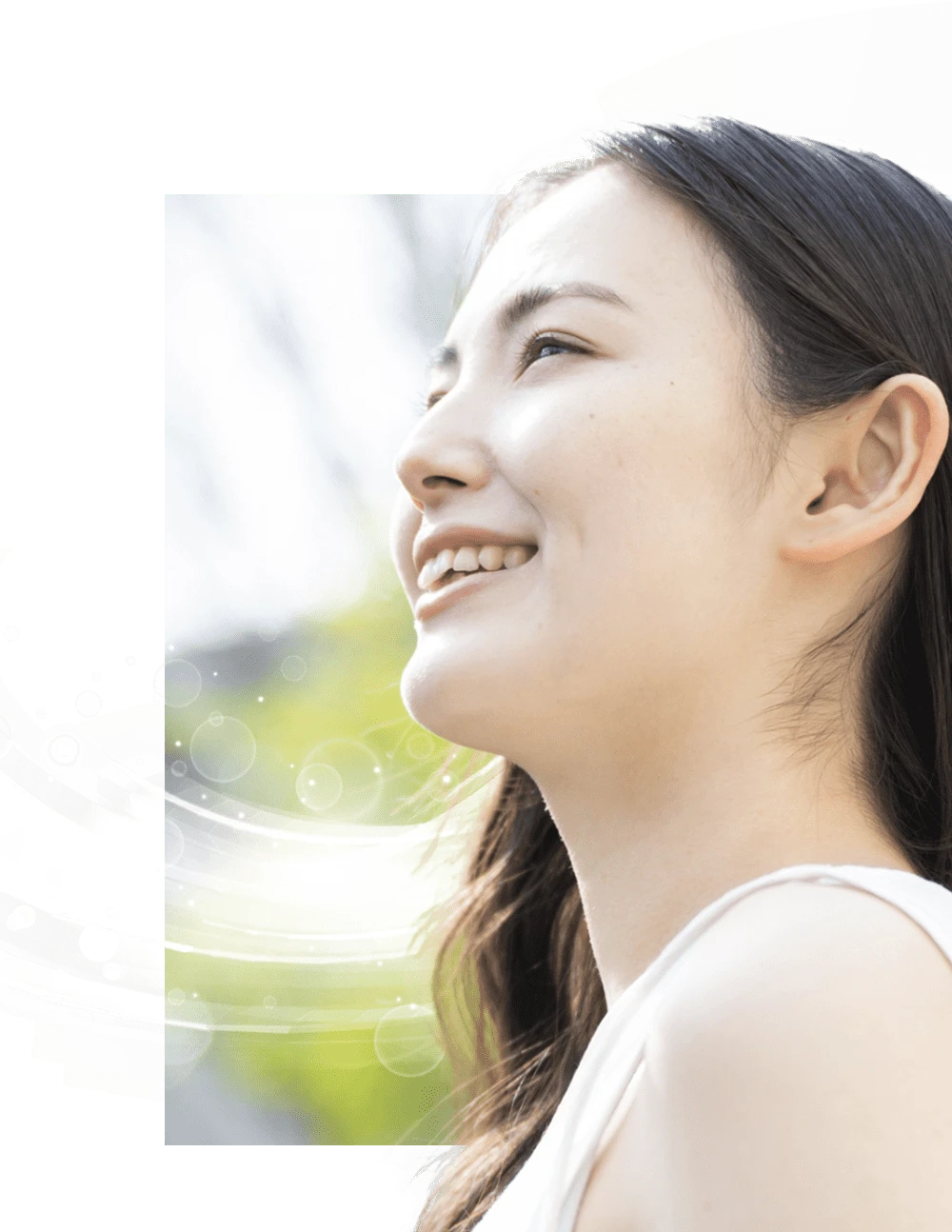 綺麗な横顔の女性