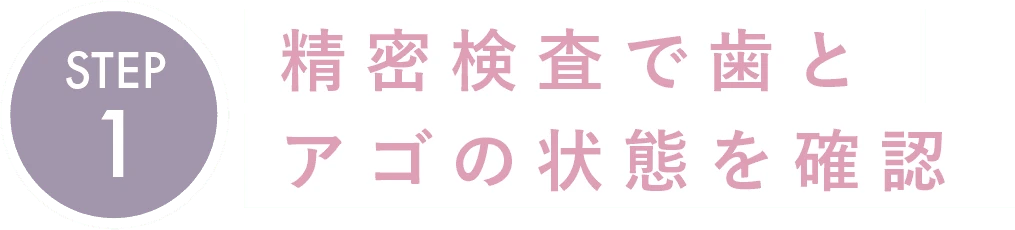 精密検査で歯とアゴの状態を確認